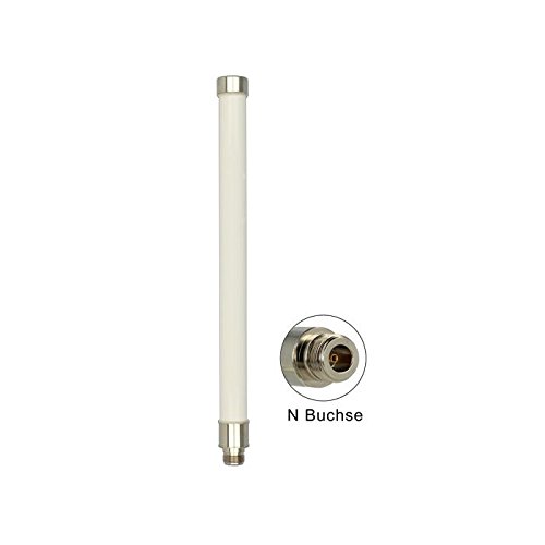 Delock 89440 Omni-directionnel Type-N 8dBi antenne - antennes (8 dBi, 2.4-2.4835/5.15-5.875, IEEE 802.11a,IEEE 802.11ac,IEEE 802.11b,IEEE 802.11g,IEEE 802.11h,IEEE 802.11n, 50 Ohm, 360°, 23°)