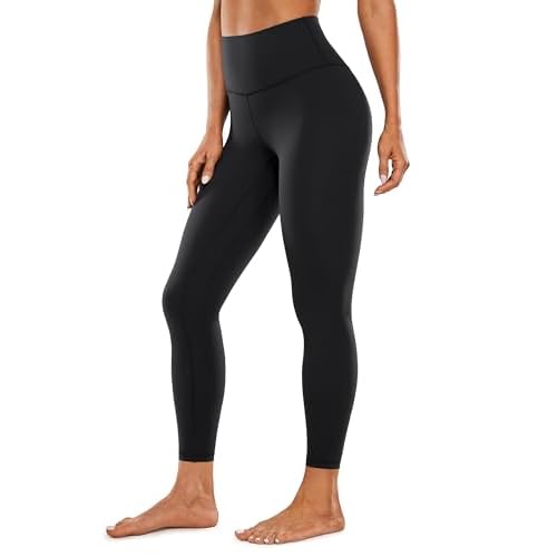 CRZ YOGA Womens Brushed Naked Feeling Workout Leggings 25″ – High Waisted Gym Compression Tummy Control Yoga Pants