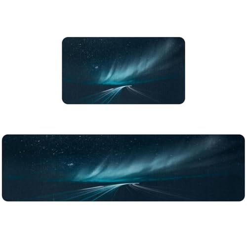 Tapis de cuisine aurore boréale pour décorer et protéger la buanderie