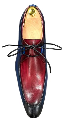 Santimon Mens Oxfords Formal Dress Genuine Leather Handmade Casual Derby Wedding Tuxedo Fashion Walking Shoes for Men4