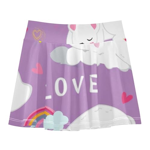 Girls' Shorts Athletic Skorts Cute White Polar Bears Tennis Skirts Toddler Flowy Butterfly 3t2