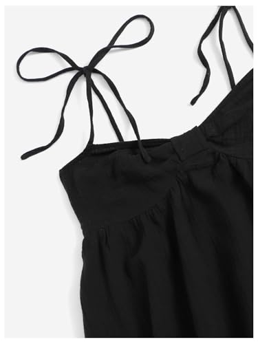 Image of SOLY HUX Women's Summer Cami Sun Dress A Line Tie Shoulder Y2k Cute Casual Short Mini Beach Babydoll Dresses