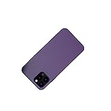 ROMDS Stoßfeste TPU Bumper Case Cover für iPhone 14/14 Pro/14 Pro Max Premium Lederhülle [Voller Objektivschutz] Handyhülle, Lila, für 14 Pro