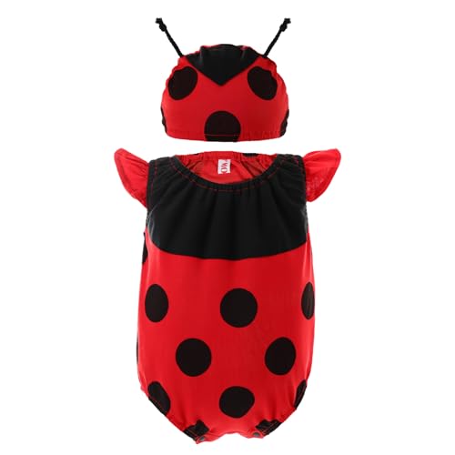 Costume Neonato Costume da Ape Coccinella Body Pagliaccetto Tutina Bebè per Bambina Bambino Halloween Feste 0-9 Mesi