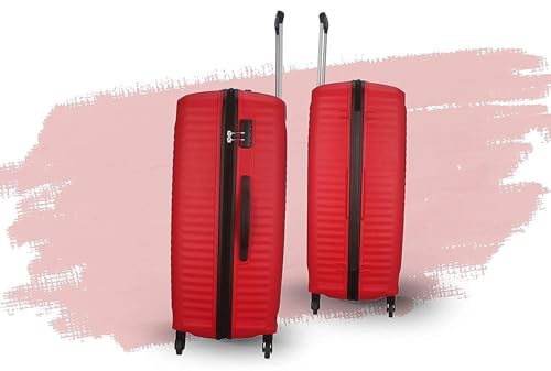 Image of American Tourister Kamiliant Set of 3 Small - 55 Cm, Medium - 68 Cm & Large - 79 Cm Polypropylene Hard 4 Wheeler Spinner Trolley Bag Luggage Trolley (RED)