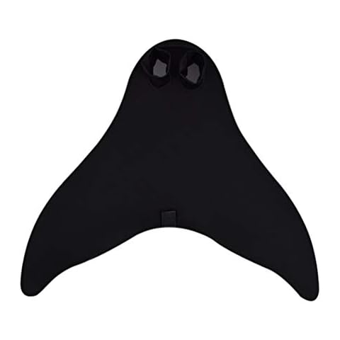 Mitef Mermaid Tail Monofin for Child and Adult Mermaid Swim Fin, Black, Adult Cover