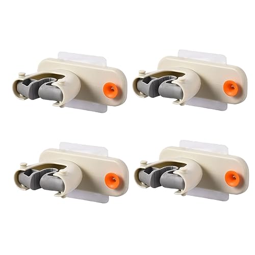 Cabilock 4pcs Mop Hanger Wall Mounted Clothes Mounted Mop Holder Mop Holder Single Umbrella Hanging Punch Multi Cleaner Tool Multipurpose Tool Wall Mounted Hooks Broom Wall-Mounted