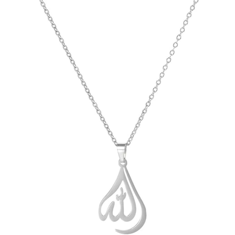 Arabic Islamic Muslim God Allah Gold And Silver Plated Stainless Steel God Pendant For Men & Women SilverShivBLR08-image-27
