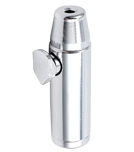 Snuff Bullet Sniffer Snorter Dispenser Rocket Bullet Sniffer (Silver, Aluminum) Snuff Bullet Sniffer Snorter Dispenser Rocket Bullet Sniffer (Silver, Aluminum)