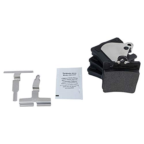 Image of TRQ Rear Brake Pad & Rotor Semi Metallic Compatible with 2004-2008 Chrysler Crossfire 1997-2007 Mercedes-Benz C230 1997-2005 C240 1998-2004 SLK230 2006-2008 SLK280 2009-2011 SLK300 2008-2011 SLK350