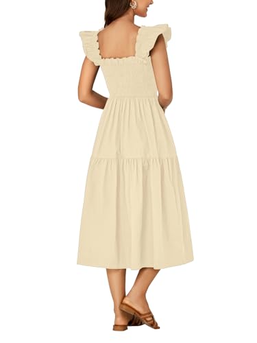 Image of Rooscier Women's A Line Smocked Midi Dress