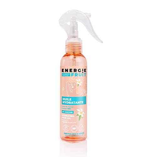 ENERGIE FRUIT | Huile Cheveux hydratante | Monoï & Huile d'argan BIO | Cheveux Secs Abimés | Vegan | 150ml