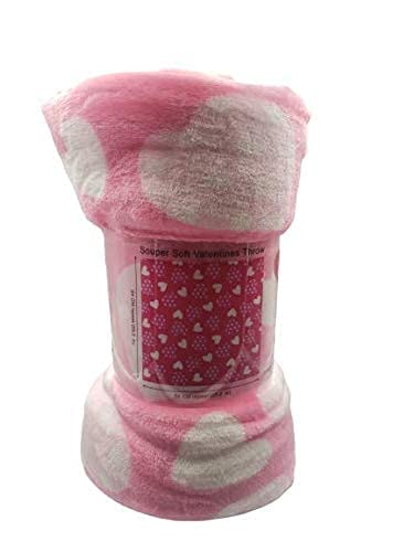 Amor Eterno Be Mine Love Collection Valentine's Day Heart Ultra Plush Throw Blanket (50" X 60") - Polka Dot Whimsical Hearts Fleece Blanket #TOP4