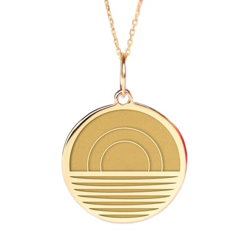 Chaîne de 45 cm argent 925 avec pendentif soleil doré LKBEADS L_02294