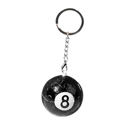 Lnhgh Llavero de 8 bolas de billar - Llavero de bola de billar | Llavero creativo para parejas, llaves de coche, llavero de rompecabezas para, Siehe Beschreibung