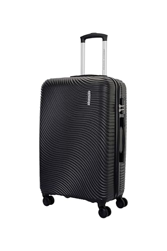 Image of American Tourister Voyanta | Check-in Trolley Bag (69 cm) | 58 Ltrs | 8 Smooth Wheels | Hard Case | Combination Lock | 3 Years Global Warranty | Black