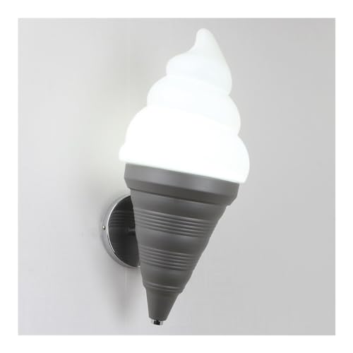 Lámpara de techo, aplique de pared, iluminación de pared, lámpara de pared creativa con dibujos animados, aplique de pared con forma de cono de helado, moderna y encantadora lámpara de pared