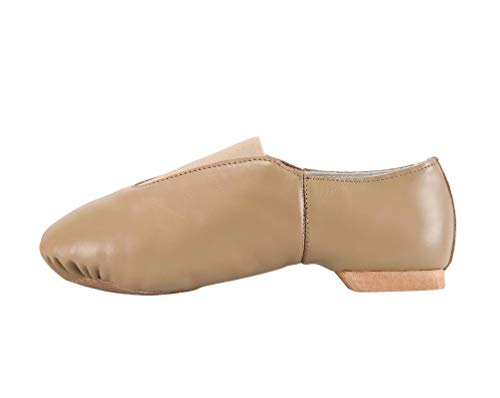 Linodes Women's Leather Upper Jazz Shoe Slip-on with Elastic Top Piece4