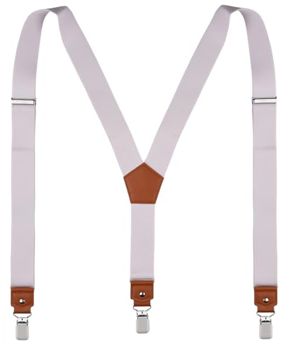 Image of Suspenders for Men Y Back Adjustable Elastic with Strong Clips 47 Inches