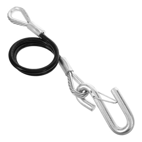 Cabilock 3500 Lbs Metal Trailer Safety Cables Coiled Towing Rope Tow Strap Boat Trailer Safety Cables