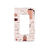 Coffee Tools Latte Art Cup And Donut Double Switch Plate Covers Switch Plates And Outlet Covers Outlet Faceplate Cover Decorative Wall Plates For Bathroom Home Bedroom Living Room Decor 1-gang