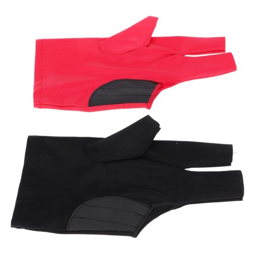 ibasenice 2pcs 3 Left Hand Billiard Gloves Elastic Finger Design for Enhanced Flexibility Durable Spandex Material for Pool and Snooker Players Suitable for Men and Women