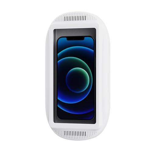 Soporte antivaho para teléfono de ducha: funda impermeable de 8x5 pulgadas con altavoz integrado