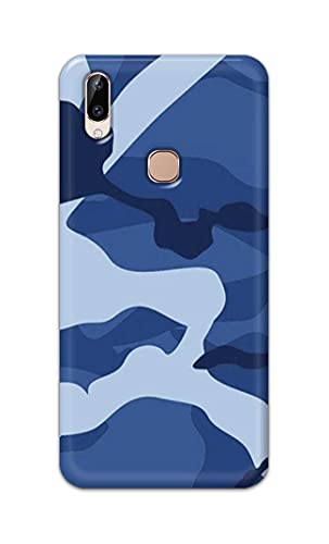 Image of Printed Hard Back Cover Case for Vivo Y83 Pro Back Cover (Army Blue Pattern) -1302