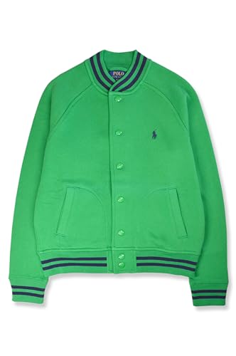 Polo Ralph Lauren Kids Boys Fleece Cotton Blend Snap Button Varsity Jacket,