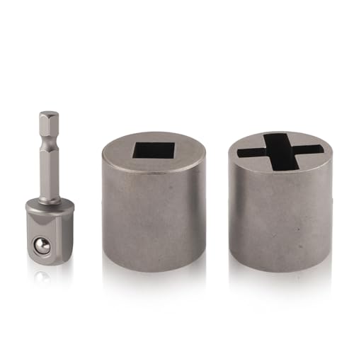 3PCS Scissor Jack Adapter for Hand Drill,Heavy-Duty Scissor Jack Drill Adapter for Lifting Car Jacks,Universal Automotive Tools Socket Converter for Scissors Jacks for Car