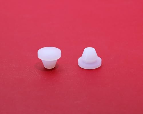 Image of ONLYKXY 10 Pcs Clear Silicone Round Snap in Type Locking Furniture Hole Plugs Button Protective Cover Cap Head,Universal (8mm /0.31inch)