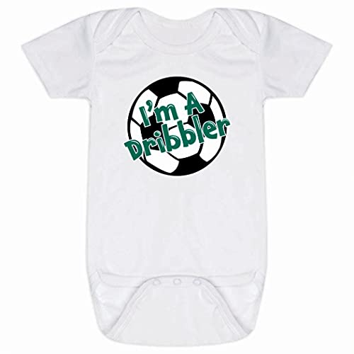 Image of ChalkTalkSPORTS Soccer Baby & Infant One Piece | I'm a Dribbler | Bodysuit Small
