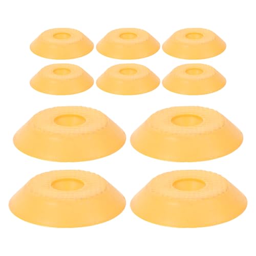 TOBBOMEY 10Pcs De Carretera Ciega Persianas De Uñas Ciego Pavimento Ciego Pavimento Ciego Indicador De Advertencia De Advertencia Jardín Pavimento Pavimento Ciego Plástico Amarillo