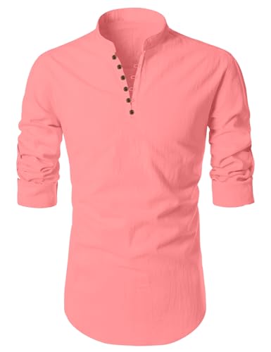 Image of FINIVO FASHION Men's Cotton Blend Regular Full Sleeve Straight Short Kurta Shirt, Casual and Formal Wear