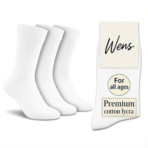 Image of Wens Plain Dark Socks for Girls, Boys, Kids & Men of All Ages (Pack of 3) | Heavy Elastic, Streachable & Comfortable Fit