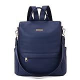 CLUCI Women Backpack Purse Fashion Leather Large Travel Bag Ladies Shoulder Bags Dark Blue