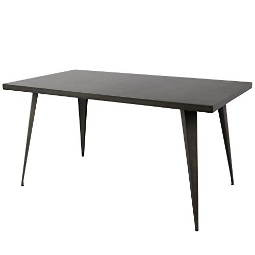 Woybr Metal Material Austin Dining Table, Brown #TOP2