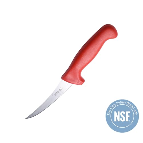 Image of Boning Knife, 12.7 cm Blade, Red Handle
