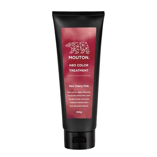 ネオカラーバター チェリーピンク カラートリートメント MOUTON 250g ヘアカラーケア 暗め ボルドー ワインレッド ガーネット [ブリーチケア・毛髪補修]