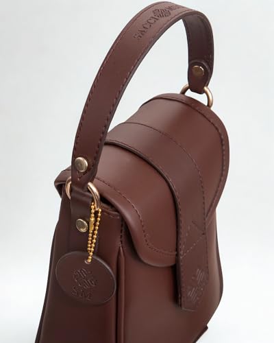 Image of SACCI MUCCI Women's Small Handbag /Cross-Body Phone Bag - Stylish PU Leather Mobile Purse with Adjustable Strap