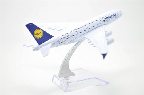 Image of Breatoi! Diecast Aeroplane Scale Model: (Lufthansa A380 Aircraft Model - 16 Cm)