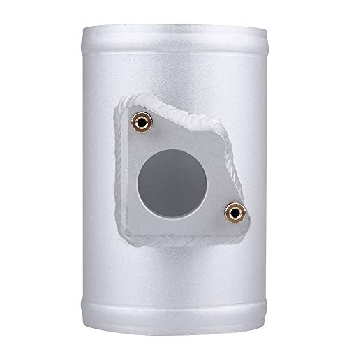 Hlyjoon MAF Sensor Mount Mass Air Flow Sensor Adapter Base Silver Aluminum Intake Meter Mount 12075mm/4.73.0" Fit for Vehicle with 77mm Intake Tube for Toyota/for Mazda 3 6 / for Subaru/for Suzuki