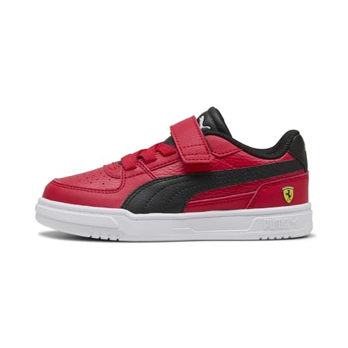 Image of PUMA Unisex-Child Scuderia Ferrari Caven III Alternative Closure Shoes, Rosso Corsa- Black SS26, 12.5, Little Kid