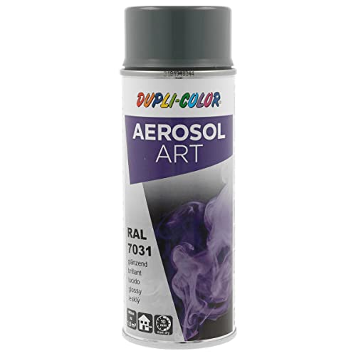 DUPLI-COLOR AEROSOL ART RAL 7031 blaugrau glänzend 400 ml, Spraylack für vielseitigen Einsatz, schnelltrocknend, hohe Deckkraft, für Innen- und Außenbereiche geeignet