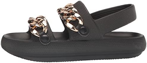 Kenneth Cole Women's Women's Mello EVA Sling Chain Sandal, Black, 6 | Image 7