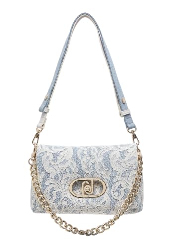 Sac bandoulière Liu Jo denim blanc compact pour téléphone et clés