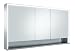 Produktbild KEUCO Royal Lumos LED Spiegelschrank mit 3 Türen und offenem Fach, 140 cm, Made in Germany, Vorbau, Aluminium-Korpus, Seiten verspiegelt, Beleuchtung dimmbar, Lichtfarbe einstellbar