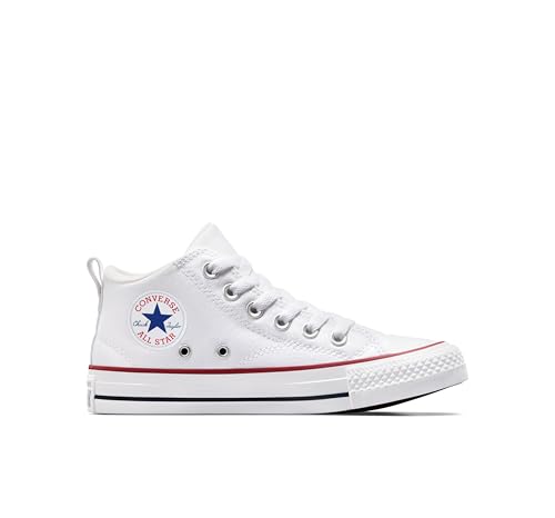 Converse Kids' Chuck Taylor All Star Malden Street Mid, White/Red/Blue, 4.5 Big Kids