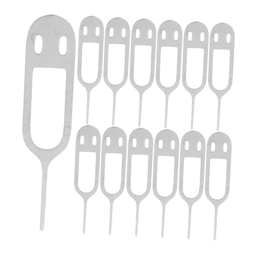 WOONEKY 50 Piezas Extractor de Tarjeta Sim Inoxidable Aguja para de Teléfonos Herramienta de Expulsión de Bandeja de Tarjeta Compatible y de Usar