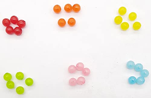 Image of eshoppee 200 gm Multicolor Round Shape Plastic Beads for Jewellery Making kit Art and Crafts Materials for Necklace Bracelet Earring Making Materials DIY kit (9)